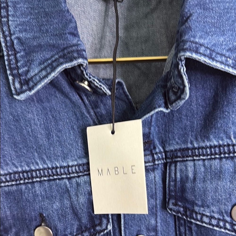 NWT- Mable- Denim Long Sleeve Jumpsuit- Size small - Picture 3 of 8